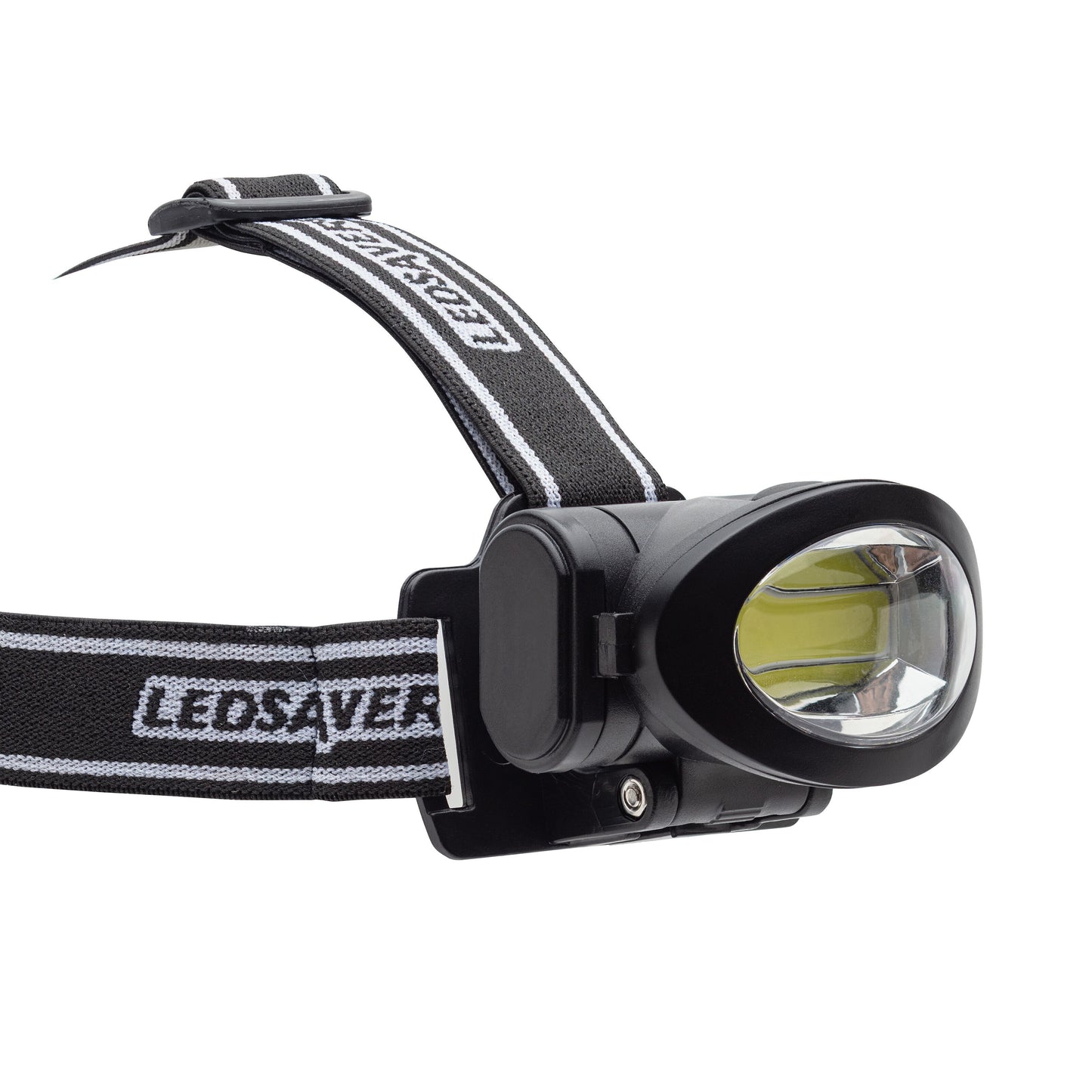 Ledsavers Pandelampe 3 W 170 lm sort LED pandelampe med justerbar rem og stort rundt LED-lys i robust plast-hus.