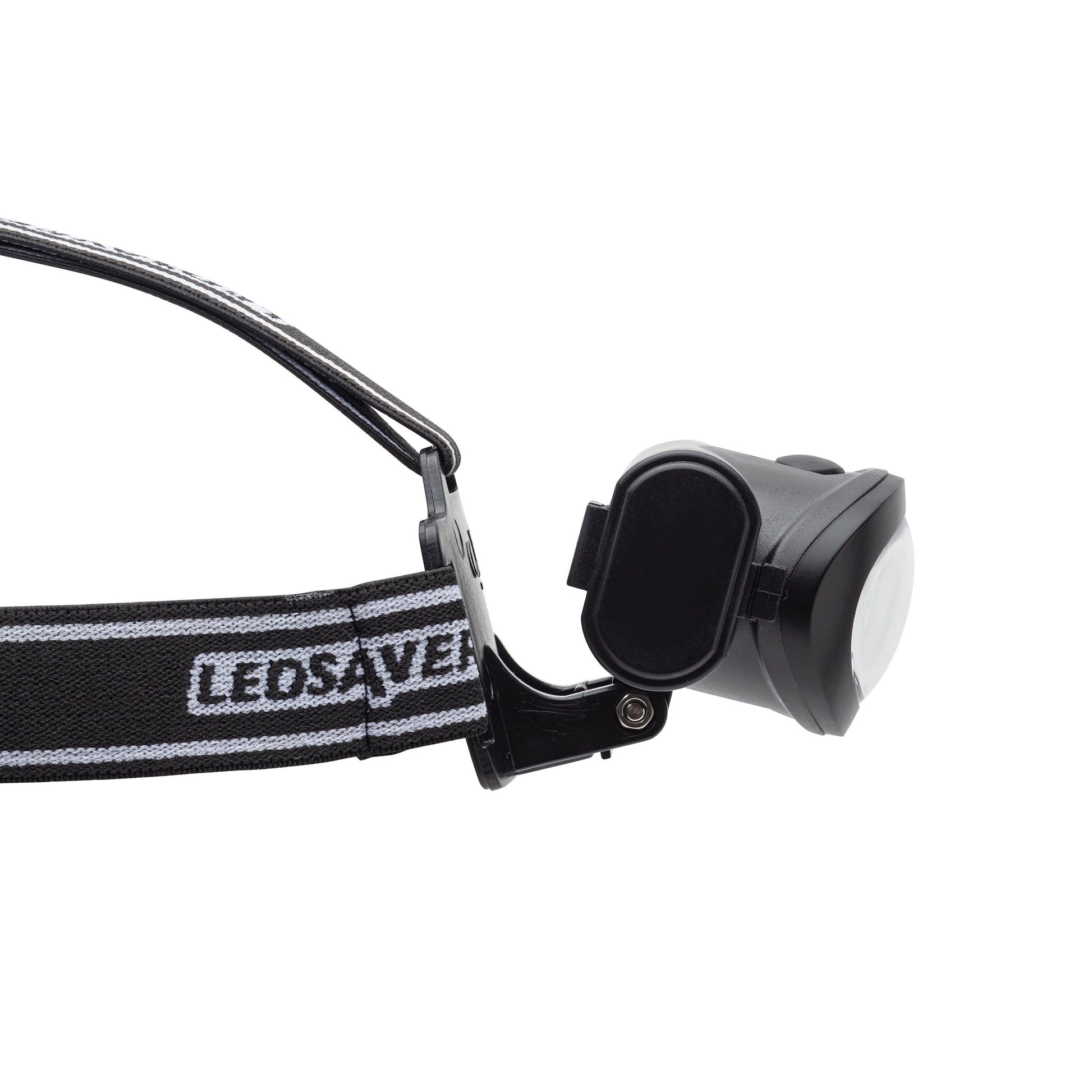 Ledsavers Pandelampe 3W 170 lm sort/hvid LED, vandresistent, justerbart pandebånd, kipbart lampehoved.