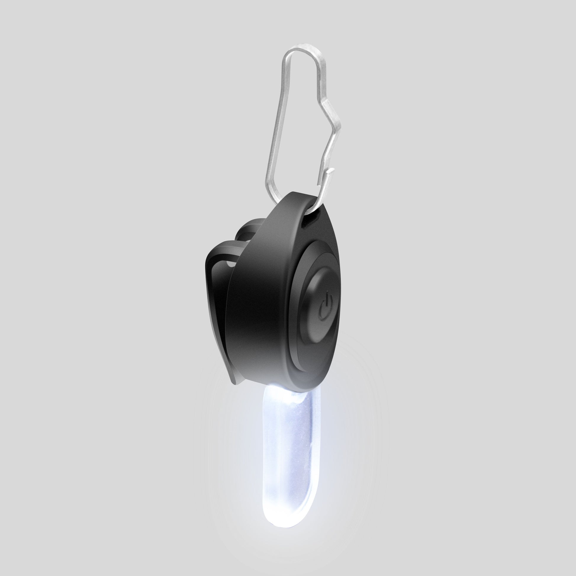 Luxorparts LED-minilampe 3-pak, sort, kompakt med tænd/sluk-knap og metal-karabinhage.