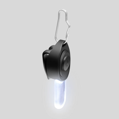 Luxorparts LED-minilampe 3-pak, sort, kompakt med tænd/sluk-knap og metal-karabinhage.