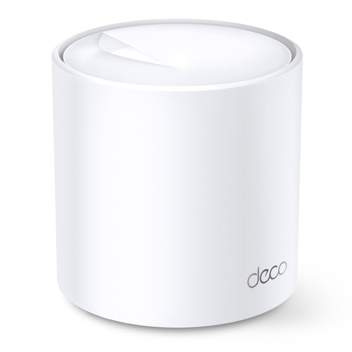 TP-Link Deco X20 mesh node AX1800 WiFi 6-router, hvid, cylindrisk design med Deco-logo på fronten.