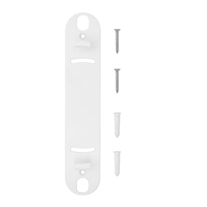 Deco M5 loft- og vægbeslag 3-pak, hvid plast med to buede clips, leveres med skruer og rawlplugs.