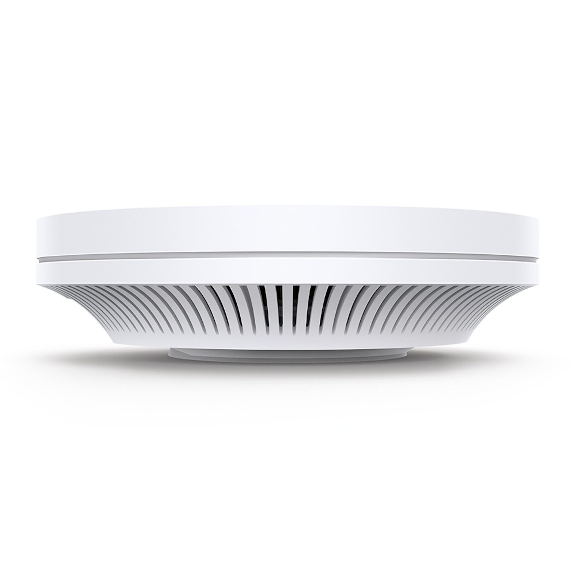 TP-Link Omada EAP610 WiFi 6 Access Point AX1800, hvid, rund med ventilerede sider, set fra siden.