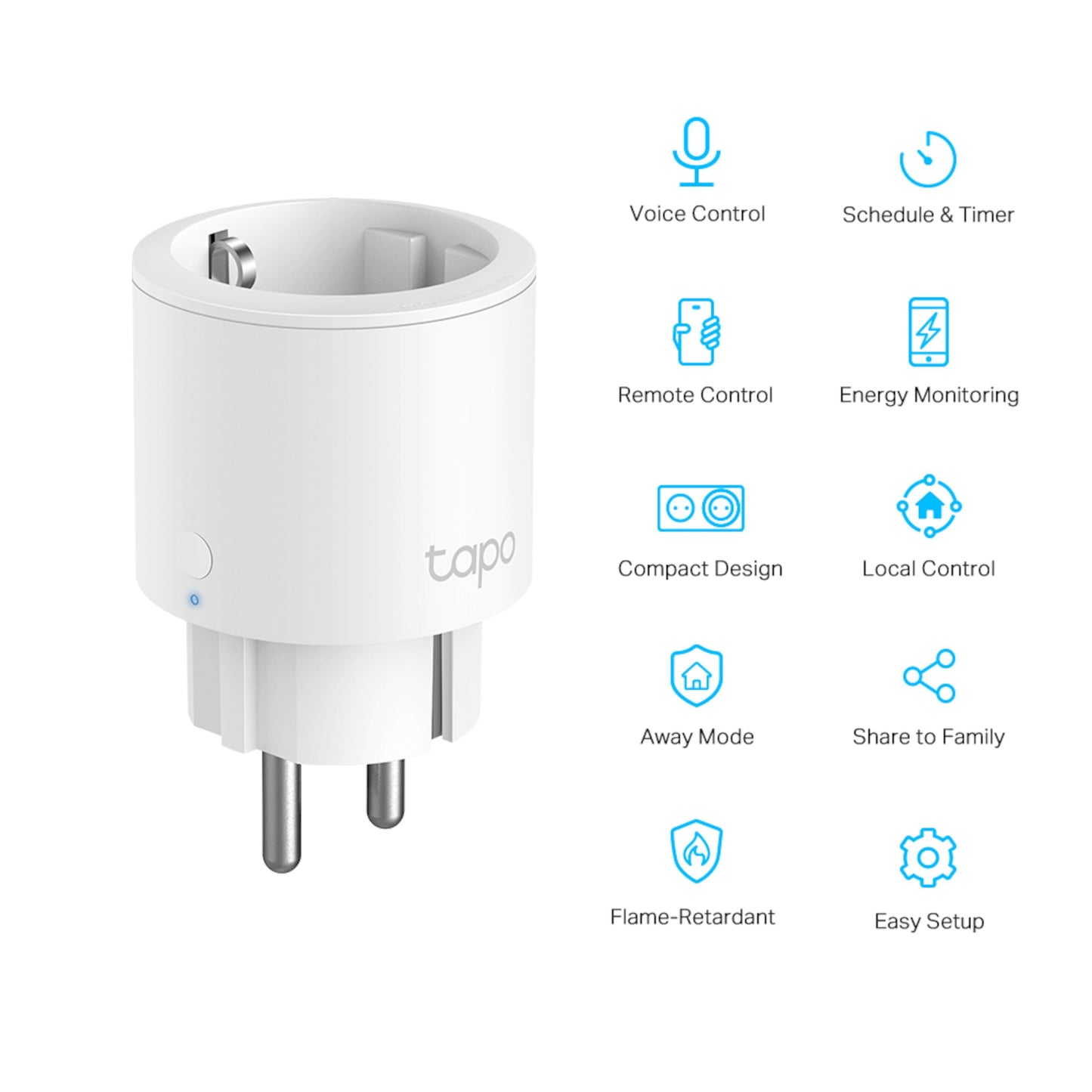 TP-Link Tapo P115 Smart wifi-fjernstrømskontakt 1-pak med energimåling, fjernstyring og stemmestyring.