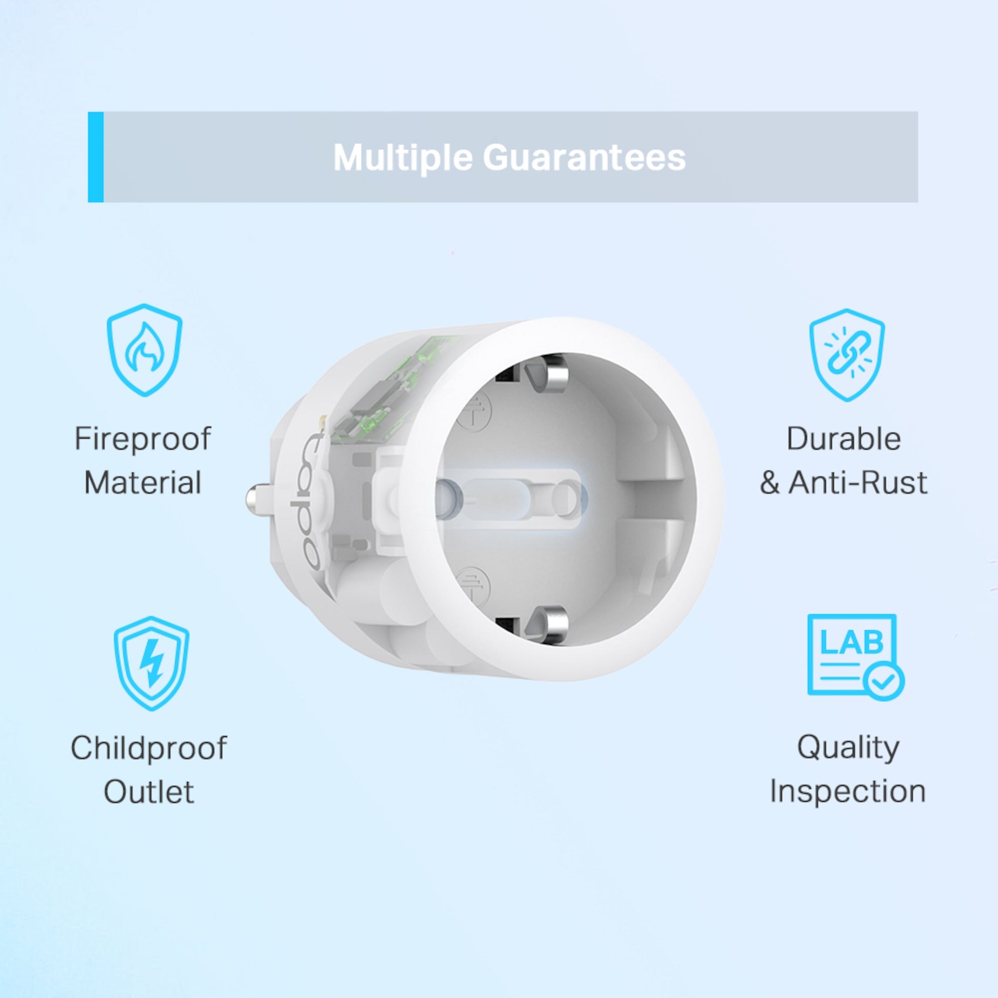 TP-Link Tapo P115 smart WiFi fjernstrømskontakt med energimåling, smart styring, brndsikring, barnesikret udtag.