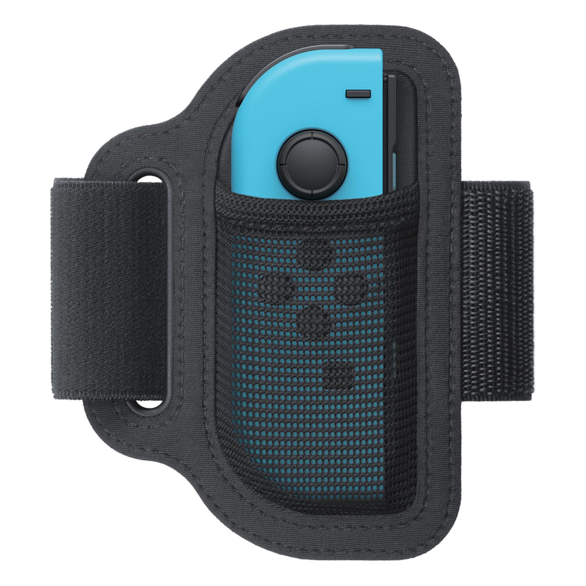 Nintendo benrem til Joy-Con 1-pak, sort mesh-front og velcrolukning, egnet til Nintendo Switch Sports.