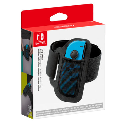 Nintendo Joy-Con benrem 1-pakke, blå Joy-Con i sort rem, emballage med hvid og rød tekst til Nintendo Switch Sports.