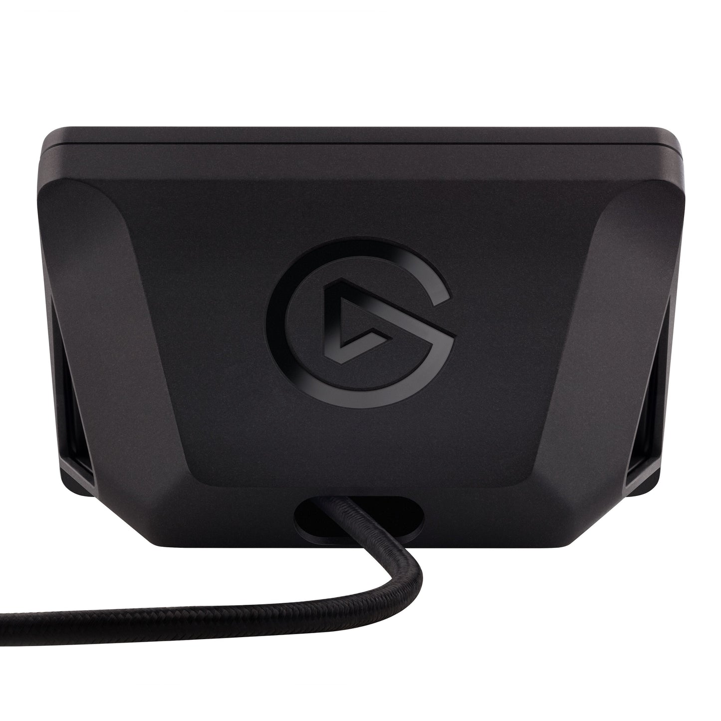 Elgato Stream Deck Mk. 2 sort, bagside med Elgato-logo centralt og flettet kabel nederst.