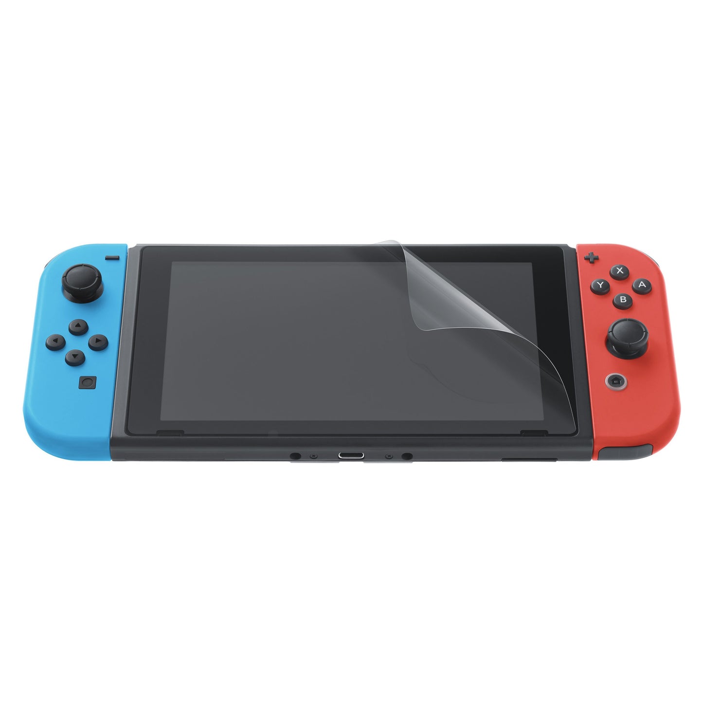 Nintendo Switch og Switch OLED taske, kompatibel med Joy-Con controllere i neonblå og rød, inkl. beskyttelsesfilm.