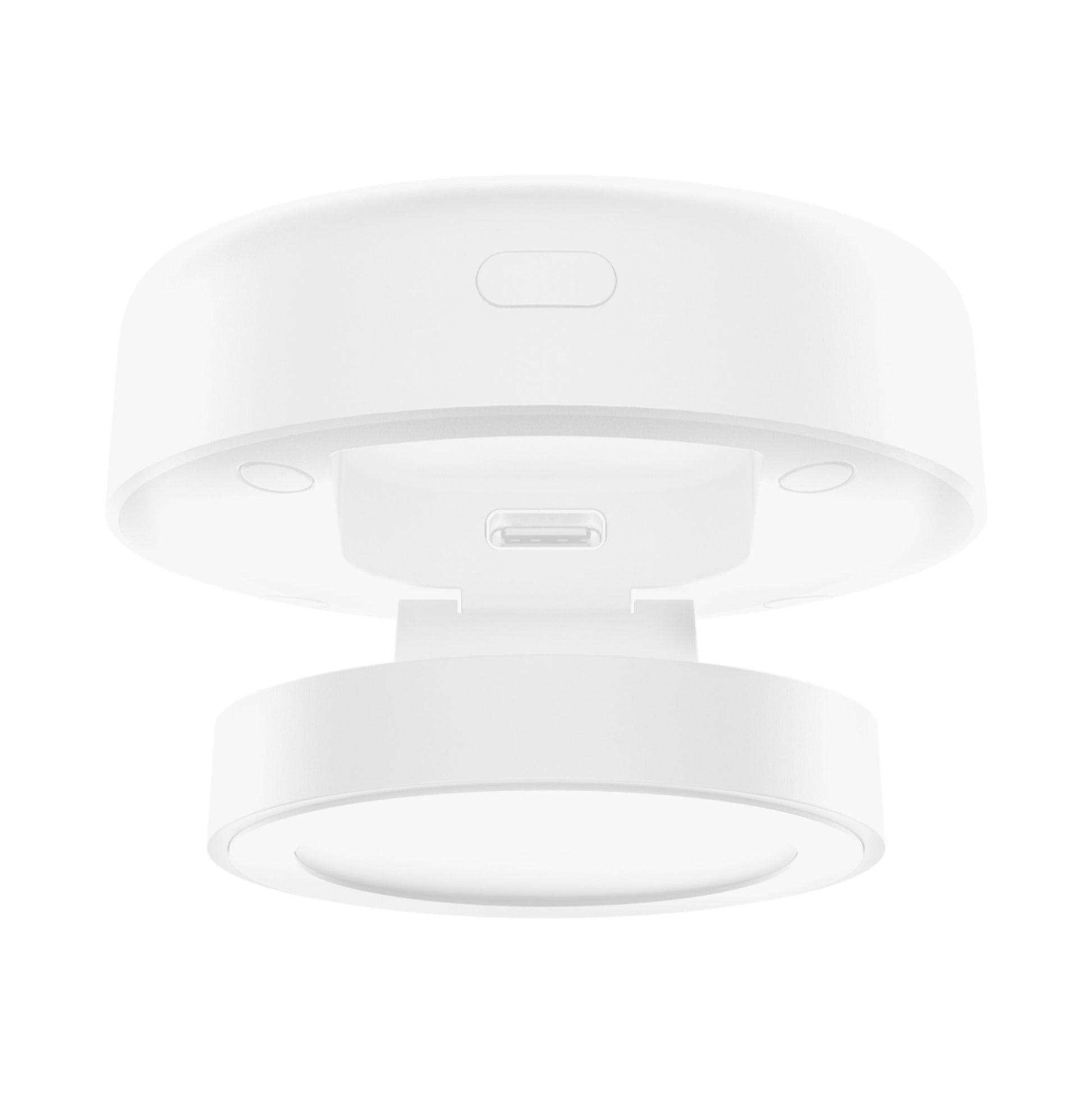 Aqara rund hvid LED loftlampe sæt nedefra med central montering, kompatibel med Aqara Tilstedeværelsessensor FAS5.