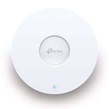 TP-Link Omada EAP670 Wifi 6 Access Point AX5400 hvid rund enhed med TP-Link logo midt og lille blå LED indikator nederst.