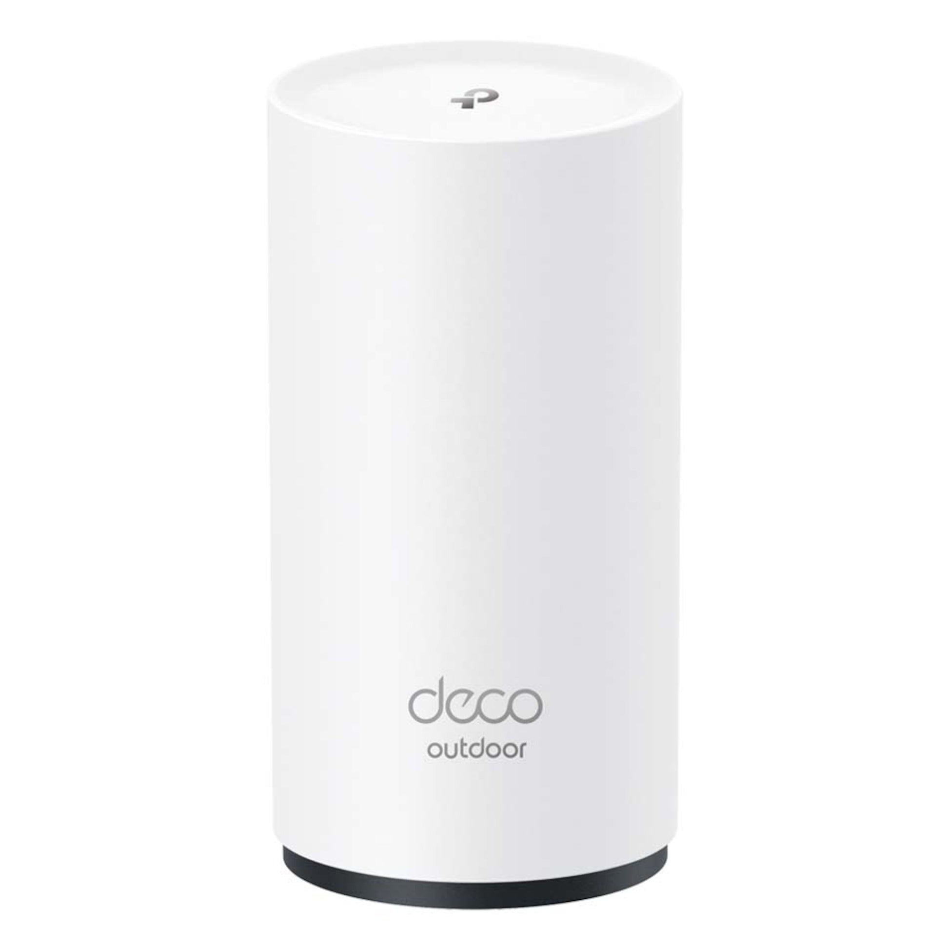 TP-Link Deco X50-Outdoor PoE AX3000 Mesh hvid cylinder, Wi-Fi 6 mesh access point med lille TP-Link logo øverst.