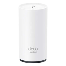 TP-Link Deco X50-Outdoor PoE AX3000 Mesh hvid cylinder, Wi-Fi 6 mesh access point med lille TP-Link logo øverst.
