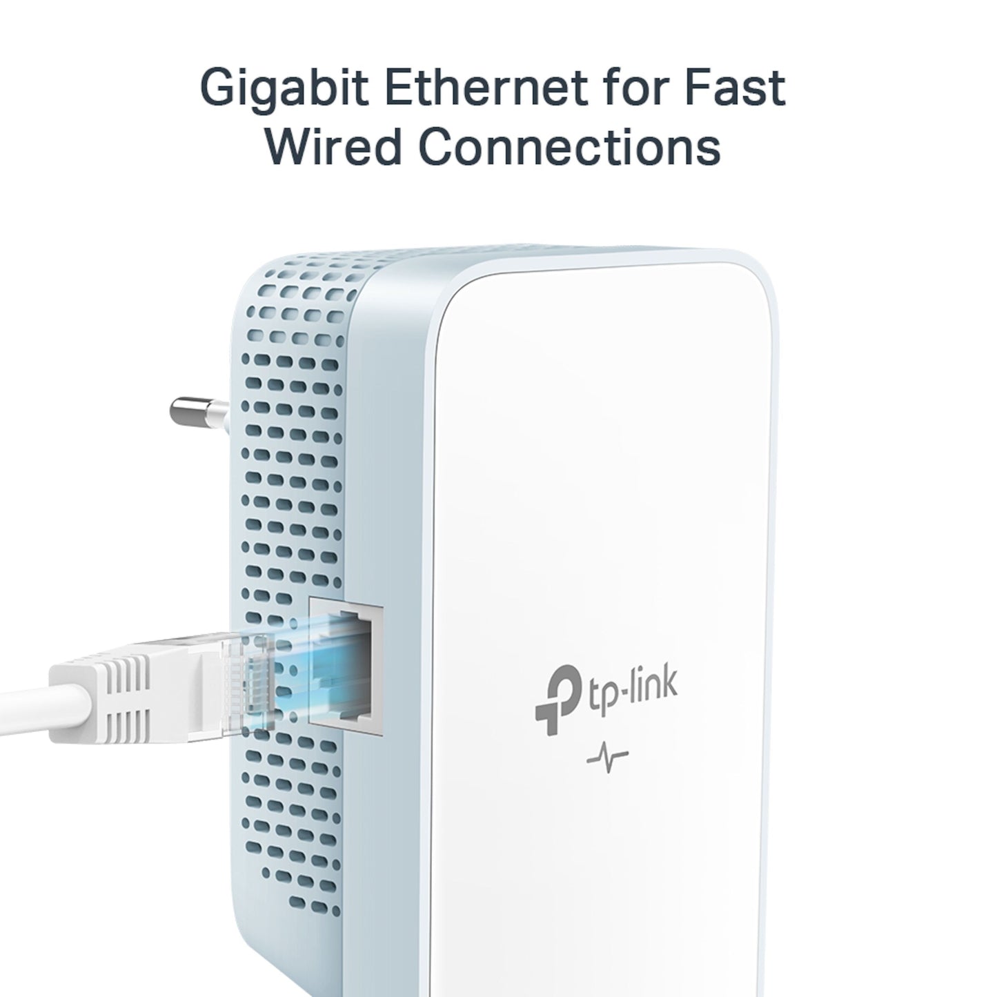 TP-Link TL-WPA7517 KIT trådløs homeplug 2-pack, 1 Gb/s, Ethernet-kabel tilsluttet, tekst: Gigabit Ethernet.