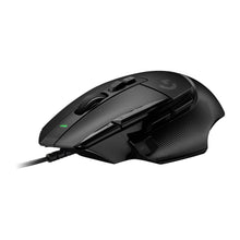 Logitech G502 X gamingmus i sort med flere knapper, struktureret greb, rullehjul, grøn indikator og HERO 25K-sensor.