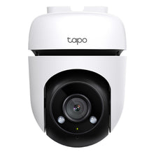 TP-Link Tapo C500 trådløst overvågningskamera med sort linse, to små lys og 1080p video.