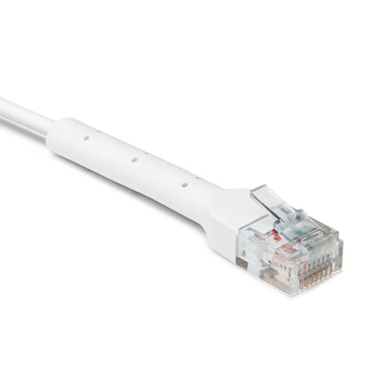 Luxorparts fleksible UTP-netværkskabel Cat.6 0,5 m med klar RJ45-stik og synlige farvede ledninger.