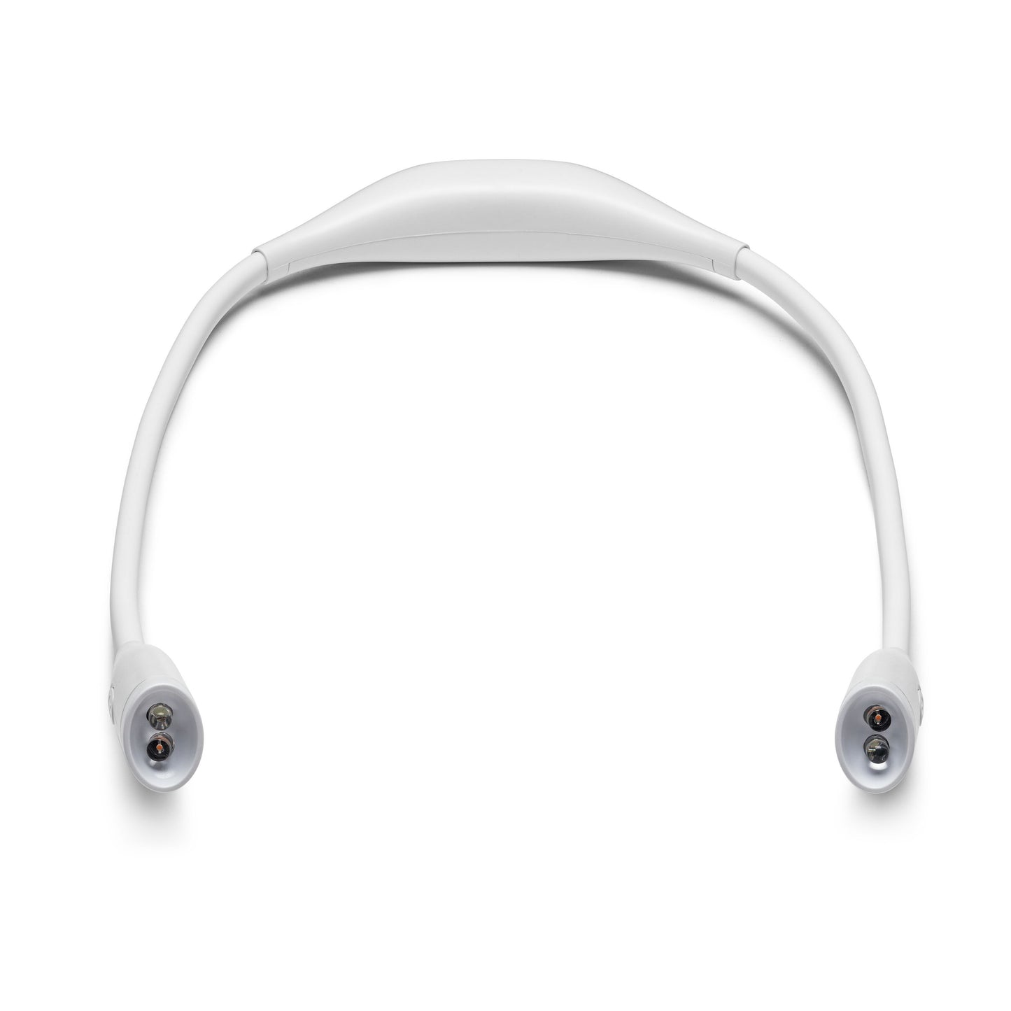Luxorparts justerbar nakkelampe med to LED-lys i hver ende, genopladelig, egnet til læsning.