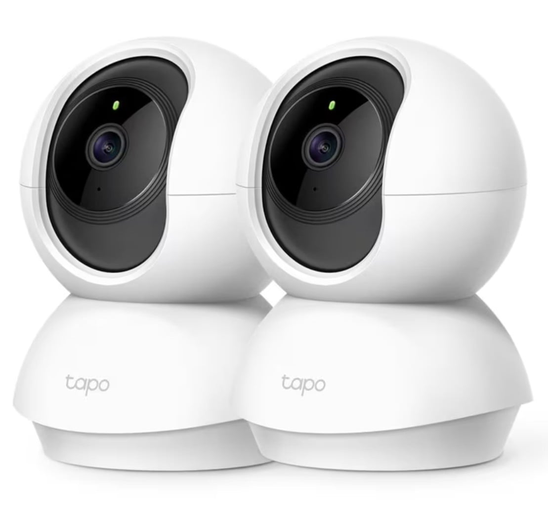 TP-Link Tapo C200 WiFi kamera 2 stk vises side om side.