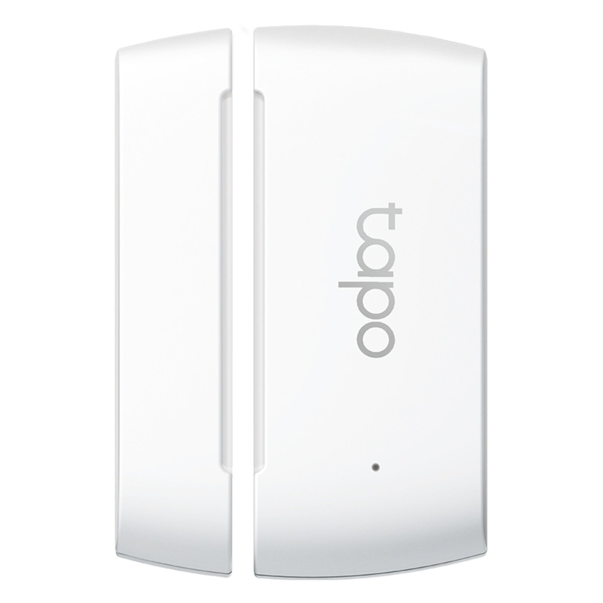 TP-Link Tapo T110 magnetsensor til døre eller vinduer, rektangulær med to dele og Tp-Link-logo.