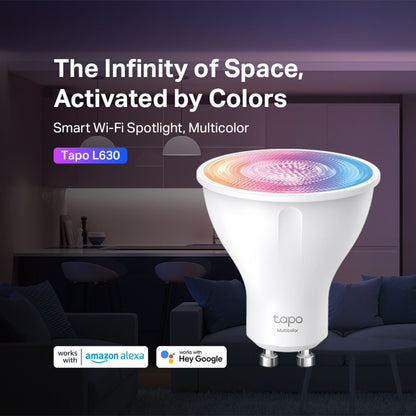 Tapo L630 Smart RGB LED-pære GU10 med understøttelse af Alexa og Google Assistant.