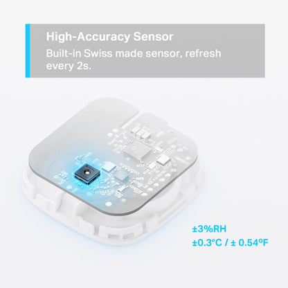 TP-Link Tapo T310 termometer og hygrometer med schweizisk sensor, 2 sek opdatering, nøjagtighed ±3RH/±0,3°C.