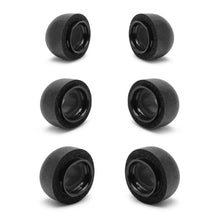 6 slags Memory Foam ørepropper til AirPods Pro Gen 1/2, meshcenter, arrangeret i to lodrette kolonner á tre.
