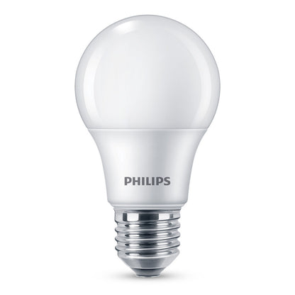 Philips LED-pære E27 806 lm 6 stk hvid rund top varm hvid glød.