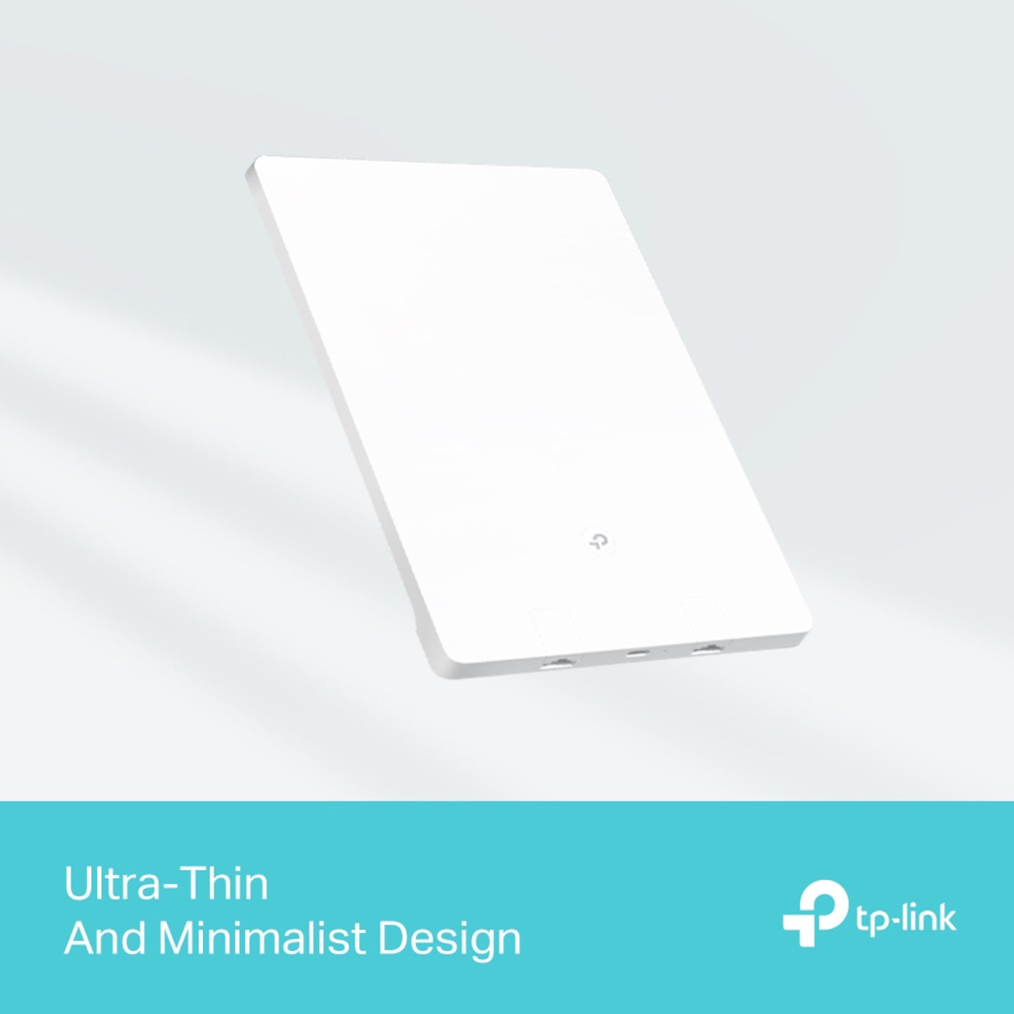 TP-Link Archer Air R5 Trådløs Router AX3000, hvid, ultra-tyndt rektangulært design med TP-Link-logo på cyan banner.