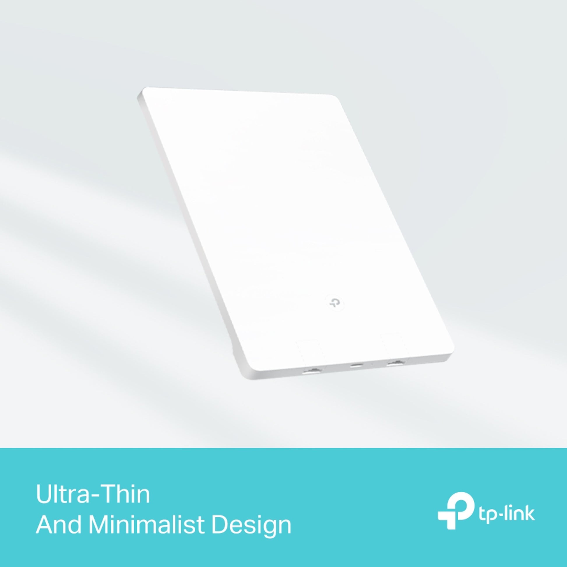 TP-Link Archer Air R5 Trådløs Router AX3000, hvid, ultra-tyndt rektangulært design med TP-Link-logo på cyan banner.