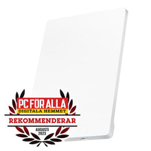 TP-Link Archer Air R5 trådløs router AX3000 WiFi 6 hvid, badge med "PC FÖR ALLA DIGITALA HEMMET" nederst til venstre.