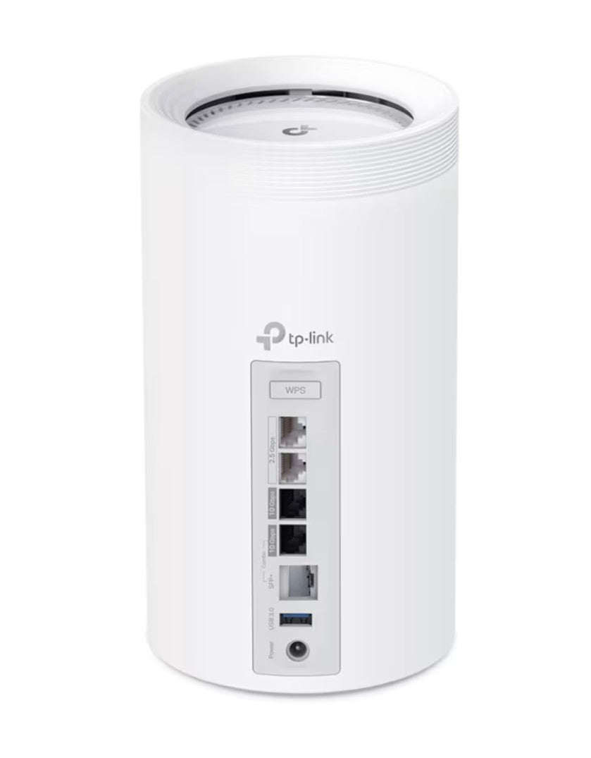 TP-Link Deco BE85 WiFi 7 mesh, BE19000, 2 stk, AI mesh, WPS-knap, Ethernet (2,5/10Gbps), SFP+, USB 3.0.