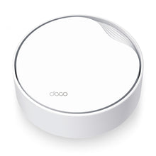 TP-Link Deco X50-PoE AX3000 mesh 1-pk, hvid, rund med "deco" på toppen, diskrete kantriller, WiFi 6.