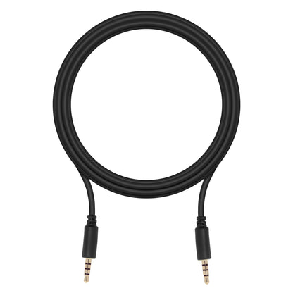 Luxorparts sort 3,5 mm lydkabel 2 meter han til han, kabellet er løst oprullet.