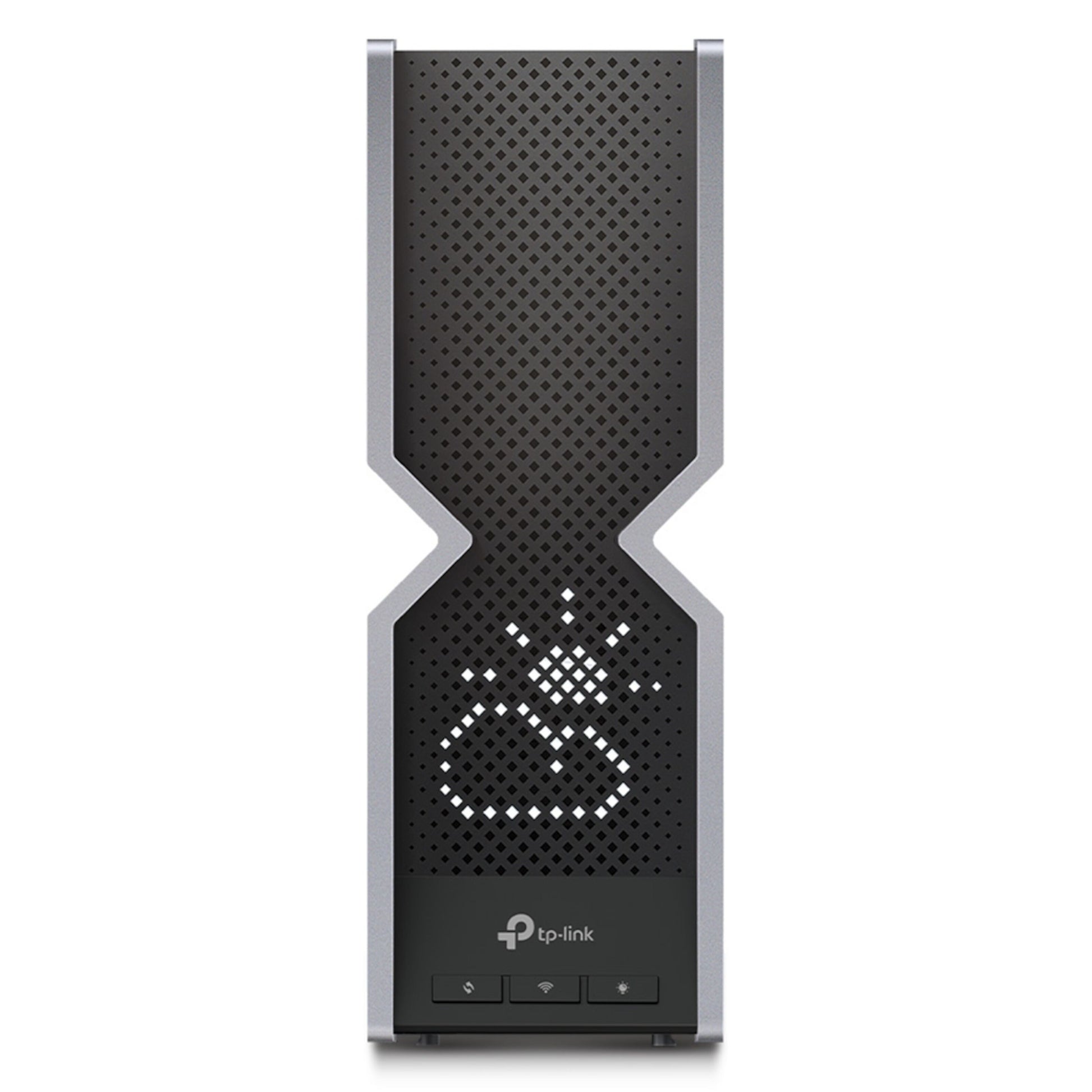 TP-Link Archer BE800 trådløs router Wifi 6 BE19000 sort, synligt logo, flere porte på fronten.