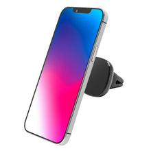IPhone med farverig skærm i magnetisk mobilholder til bilens ventilationsgitter, passer til MagSafe.