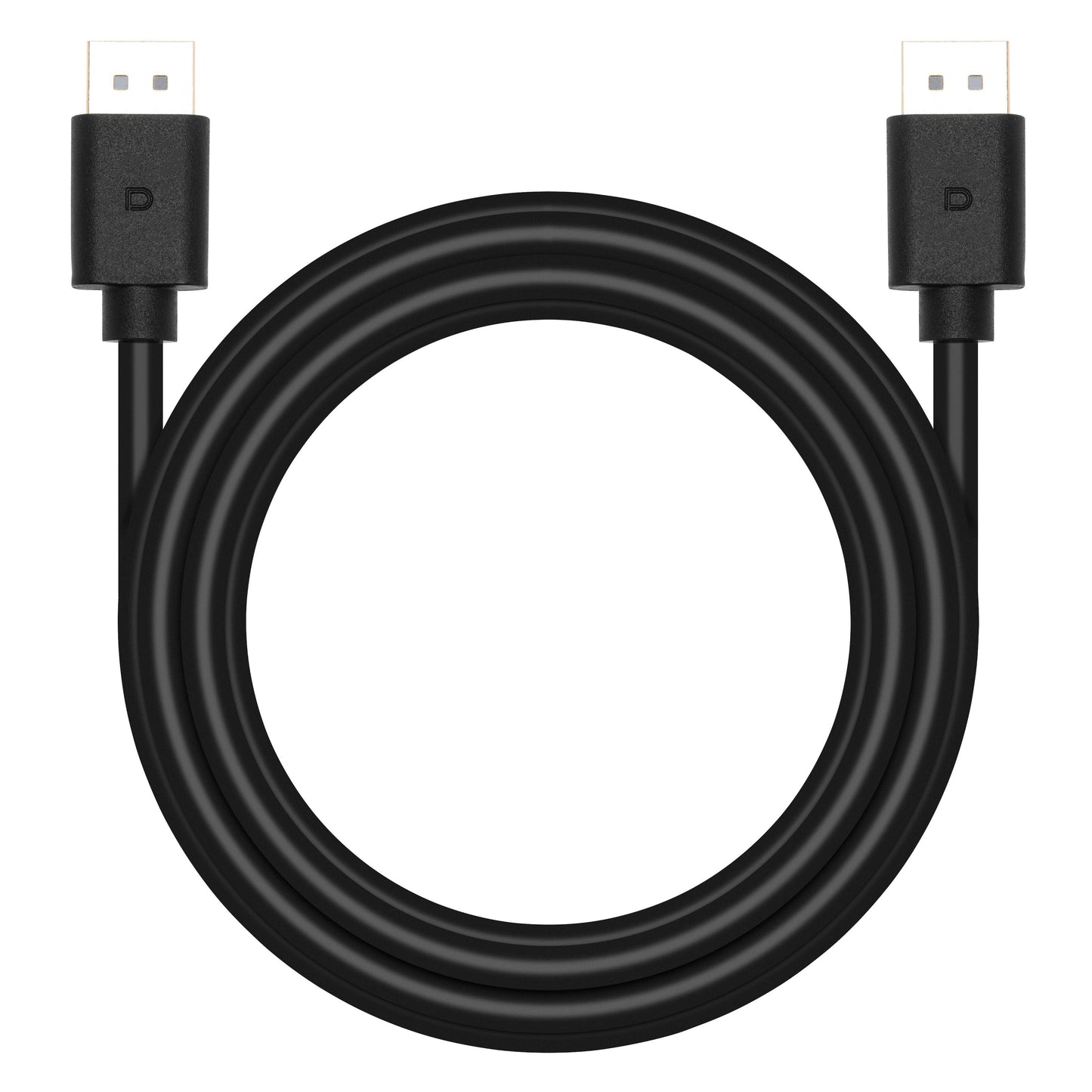 Luxorparts DisplayPort 1.4 kabel 2 m sort, begge hanstik synlige, understøtter flerkanalslyd og 8K opløsning.