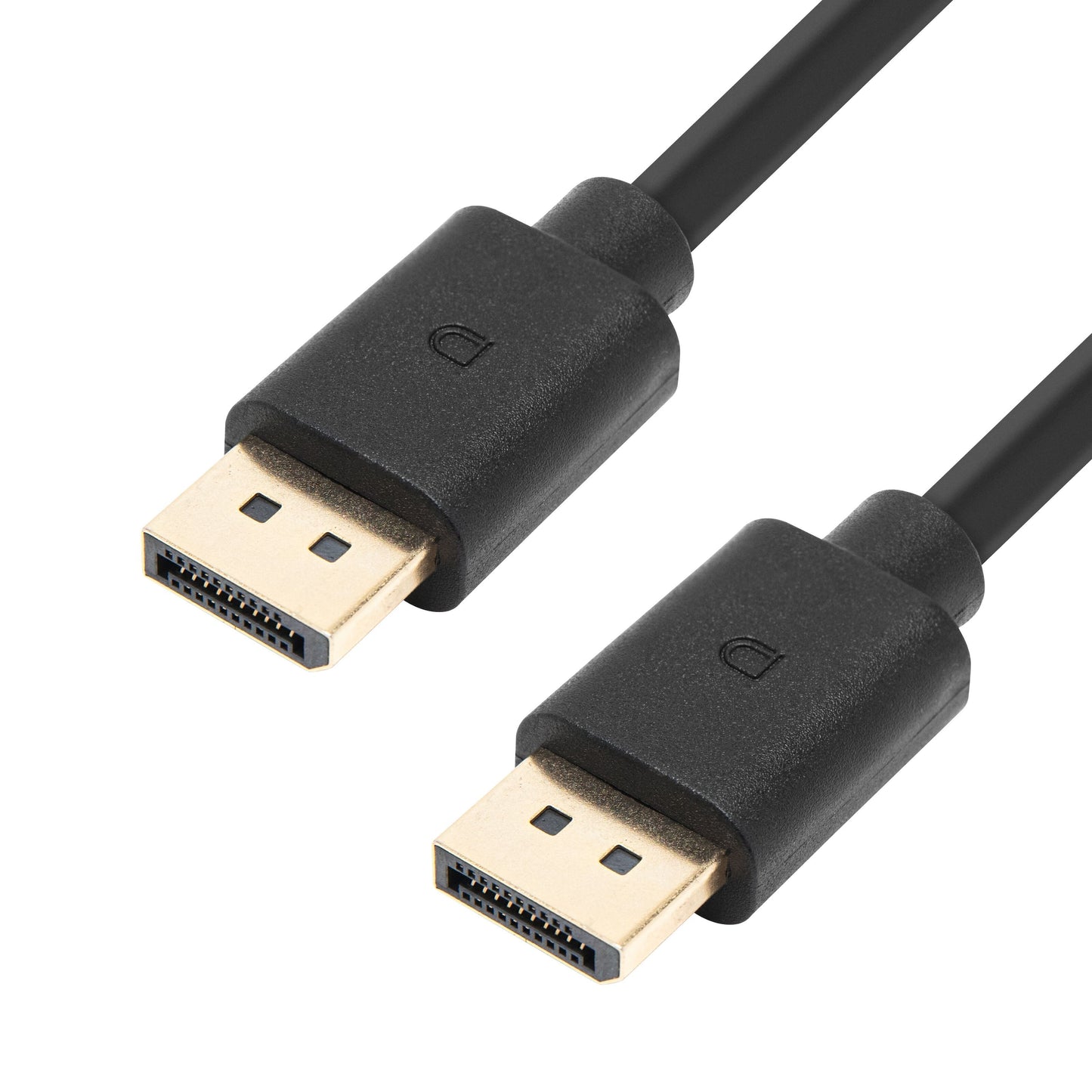 To sorte DisplayPort 1.4-kabler 3 m med guldbelagt stik, 20-pin design, understøtter 8K opløsning.