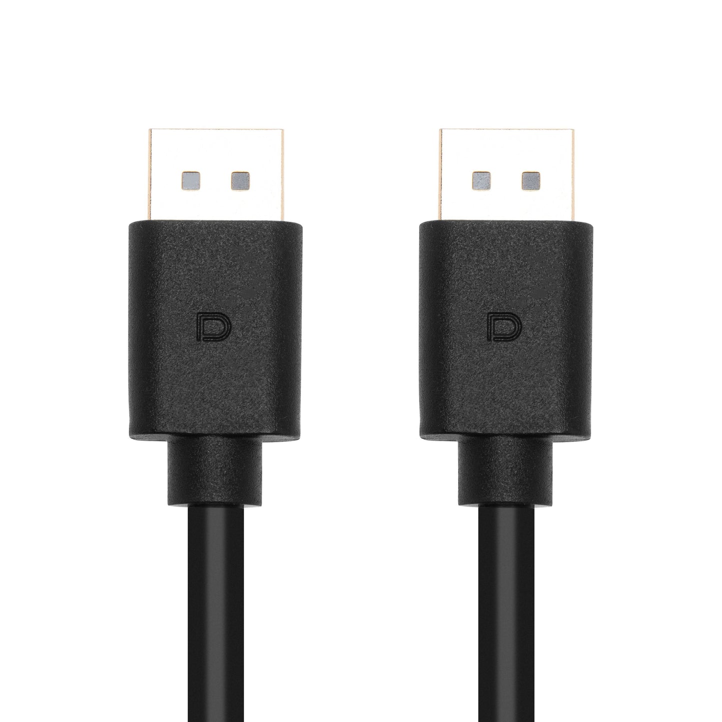 DisplayPort 1.4 kabel 3 m sort med rektangulært stik, til stk ved siden af hinanden, understøtter 8K-opløsning.