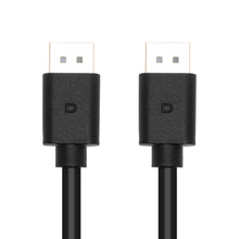 DisplayPort 1.4 kabel 3 m sort med rektangulært stik, til stk ved siden af hinanden, understøtter 8K-opløsning.