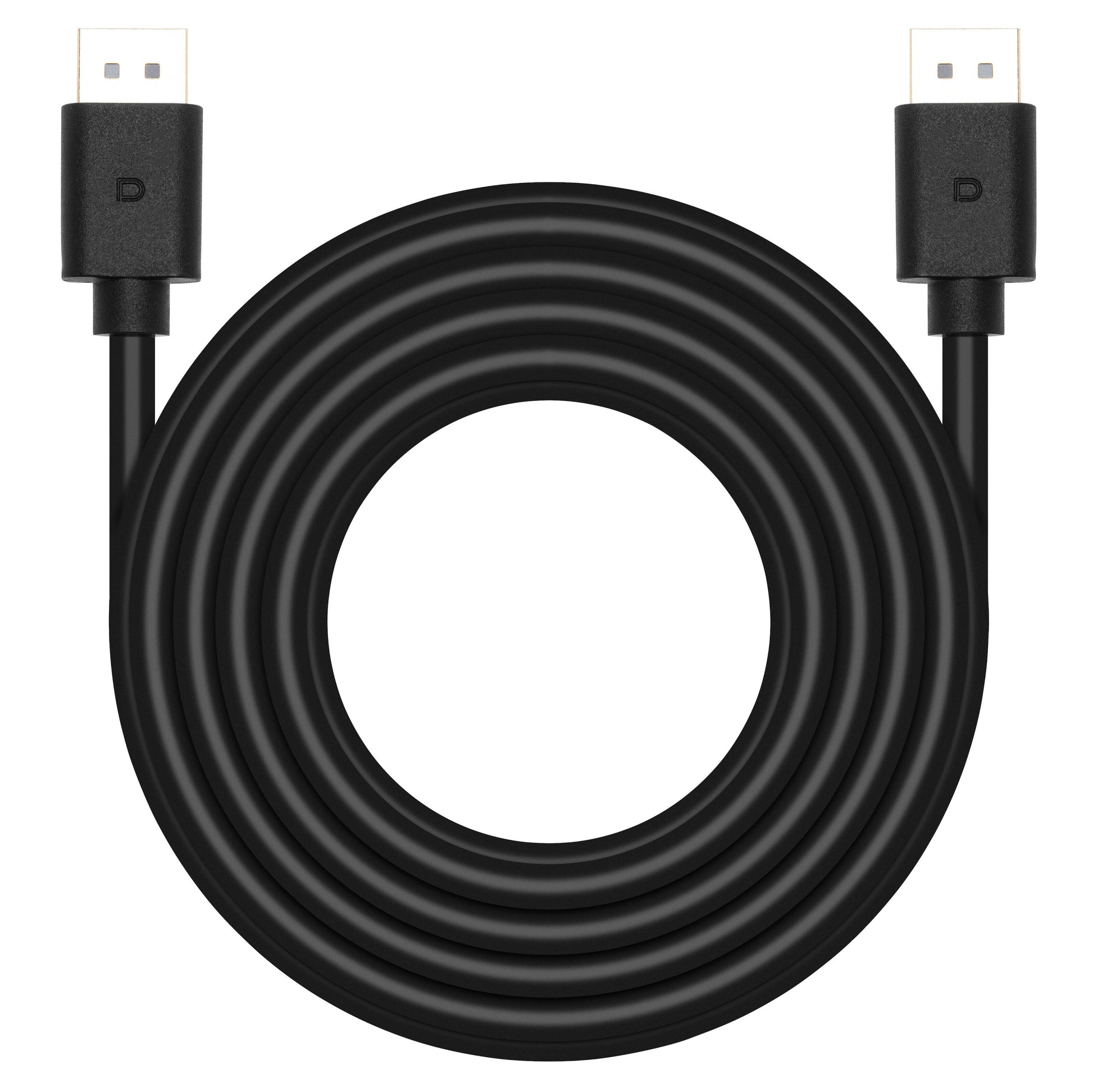 DisplayPort 1.4-kabel 3 m sort, D-logo på stik, understøtter 8K-opløsning, brand: Luxorparts.