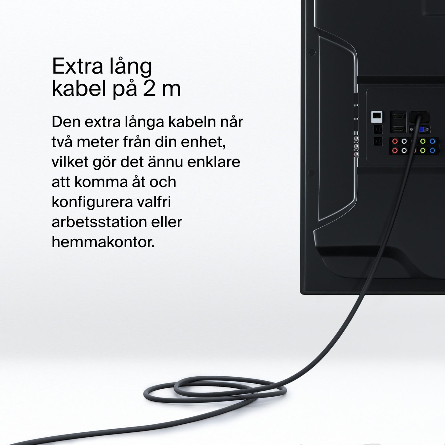 Belkin USB-C til DisplayPort kabel 2 m 8K/60 Hz tilsluttet taske på skærm, DisplayPort 1.4 understøttet.