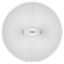 D-Link DAP-3712 Radiolink accesspoint hvid, rund, perforeret overflade, central logo, 867 Mb/s set oppefra.