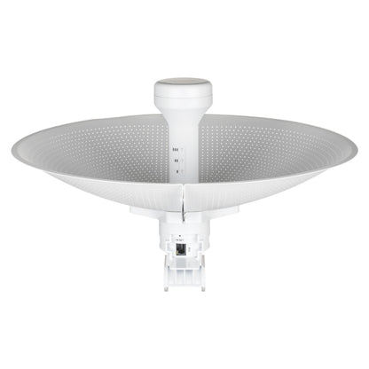 D-Link DAP-3712 hvid rund perforeret antenneskål med centralt monteringsbeslag og port, 867 Mb/s access point.