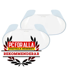 Dlink M30-2 Aquila Pro AI Mesh-system AX3000 router 2-pak hvid med blå kanter og PC For Alla-logo foran.