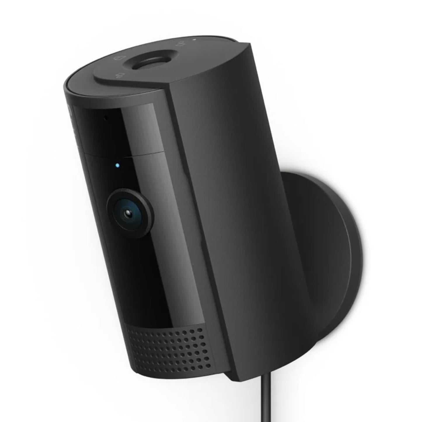 Ring Indendørs kamera Gen. 2 trådløs sort, vidvinkelobjektiv, blå indikatorlampe, 1080p Full HD video.
