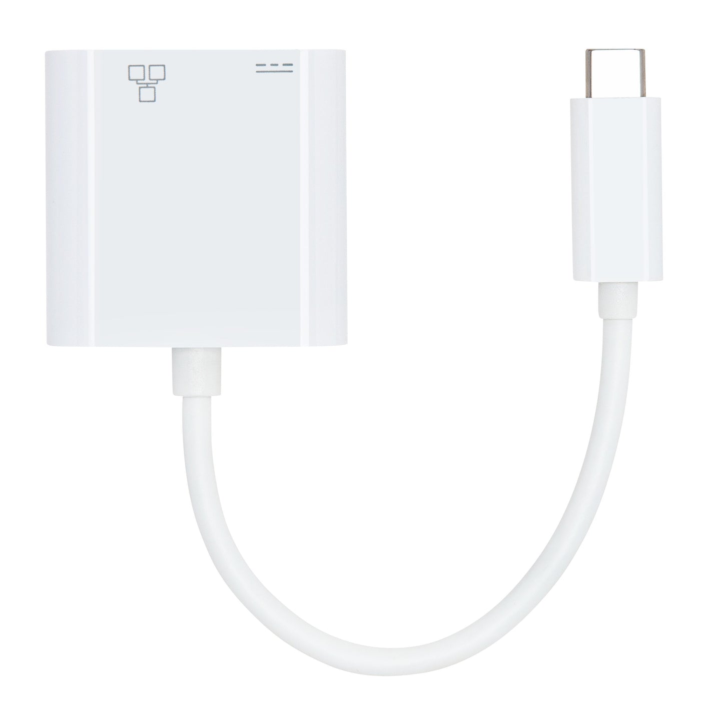 Gigabit-netværkskort med PD-opladning USB-C hvid adapter, gigabit netværk, PD opladning, USB-C stik, kompatibel med Chromecast Google TV.