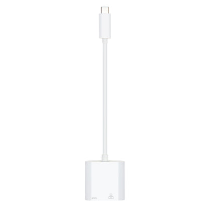 Gigabit netværkskort USB-C til Ethernet med PD-opladning, egnet til Chromecast med Google TV, kompakt design.