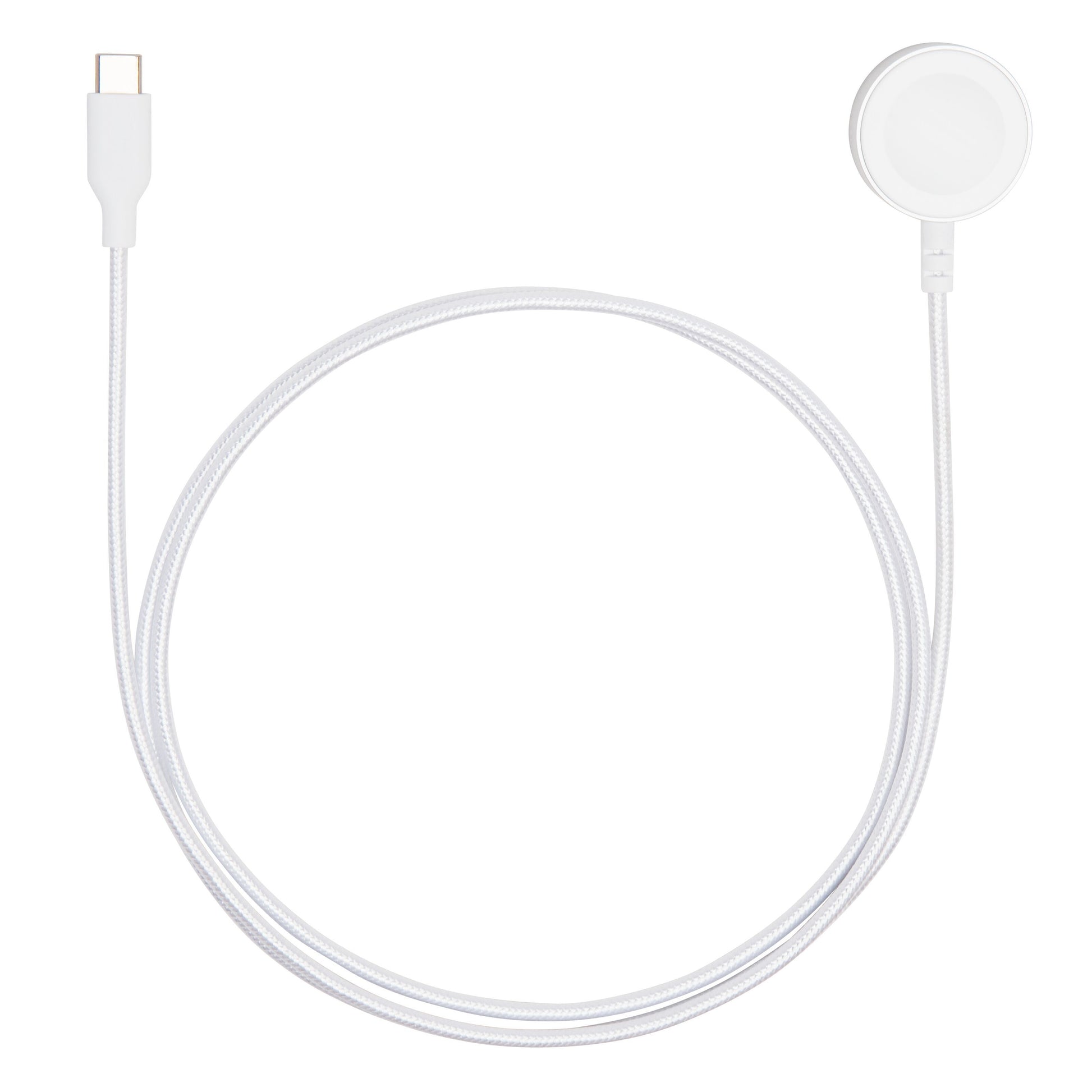 Apple Watch opladningskabel USB-C 1,2 m rund magnetisk ladeplade til Apple Watch og kompatible smartwatches.