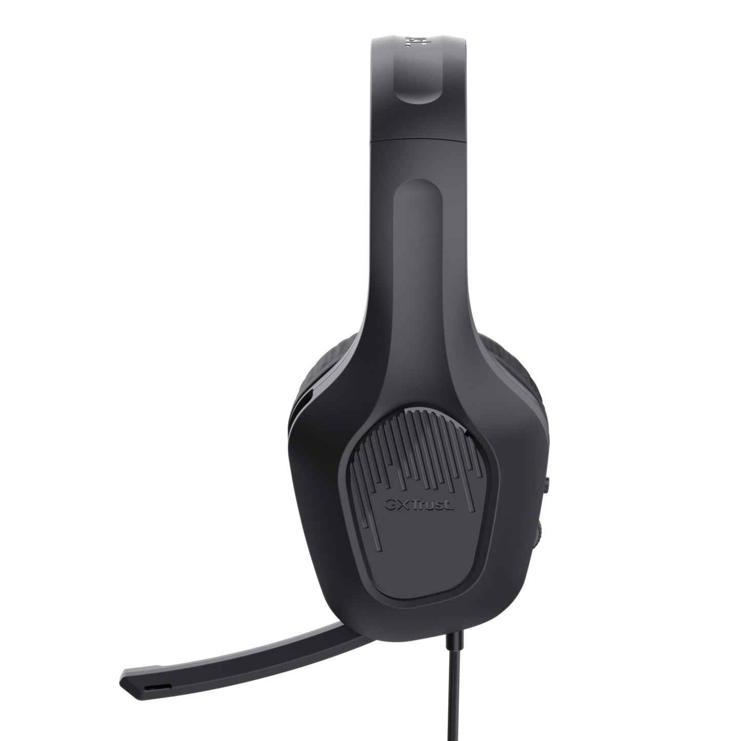 Trust GXT415 Zirox gaming-headset, sort, justerbar hovedbøjle, polstret ørekop, fleksibel mikrofon, PS5 kompatibel.